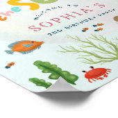 Girls Two the Sea Mermaid Splash Welcome Sign Poster (Ecke)