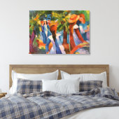 Girls Under the Trees August Macke Leinwanddruck (Insitu (Schlafzimmer))