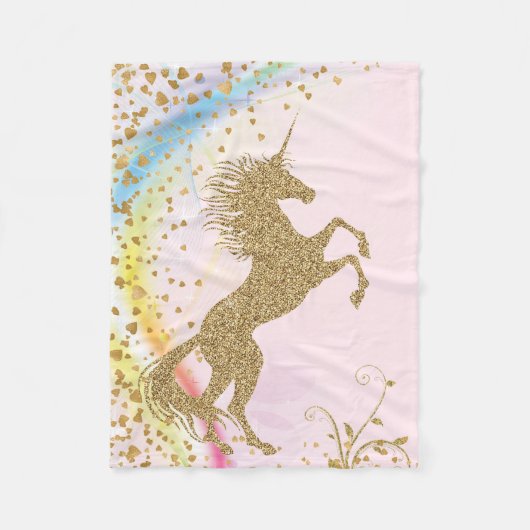Girls Unicorn Blanket Fleecedecke (Vorderseite)