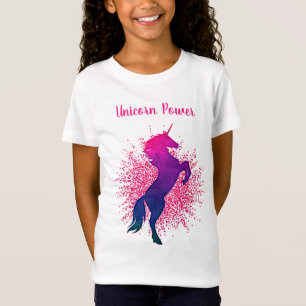 Girls "Unicorn Power" Einhorn & Glitzer T - Shirt