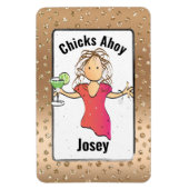 Girls Vacation Glam Funny für ihre Kreuzfahrt Tür Magnet (Vertikal)