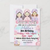 Girls verwöhnen Party Geburtstagseinladung Einladung (Vorderseite)