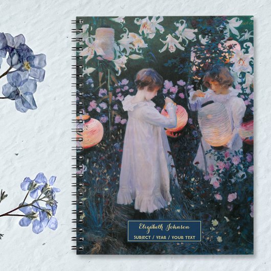 Girls Vintag Art Elegante Script Notizblock