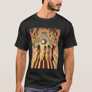Girls Vintag Disco Ball 70er Spektakuläre Diskothe T-Shirt