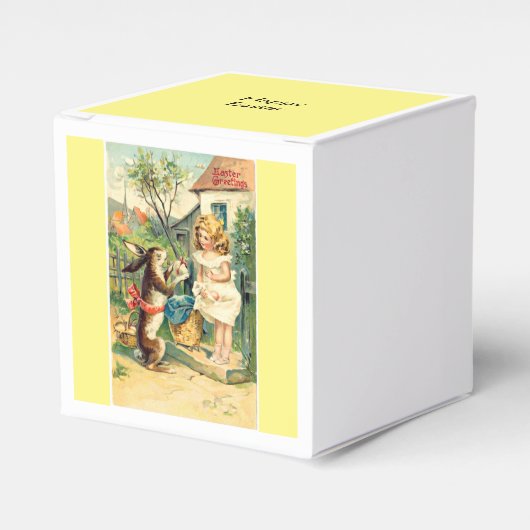 Girls Vintag Ostern Bunny Fevor Box Geschenkschachtel (Vorderseite)