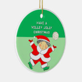 Girls Volleyball Christmas Collectif Keramik Ornament (Rechts)