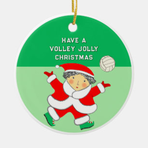 Girls Volleyball Christmas Collectif Keramik Ornament
