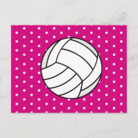 Girl's Volleyball Geburtstag Postcard Einladung -