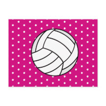 Girl's Volleyball Geburtstag Postcard Einladung -