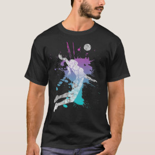Girls Volleyball Giison Pink & Blue Server Tee Di
