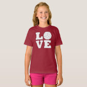 Girls Volleyball LIEBE Sportart Teamfarbe T-Shirt (Vorne ganz)