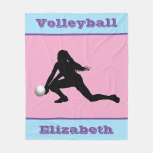 Girl's Volleyball Pink, blau, Lila Fleecedecke