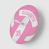Girl's volleyball pink oder JEDE Farbe Runde Wanduhr (Winkel)