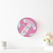 Girl's volleyball pink oder JEDE Farbe Runde Wanduhr (Zuhause)