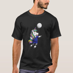 Girls Volleyball Unicorn Liebe Funny Magical Team T-Shirt