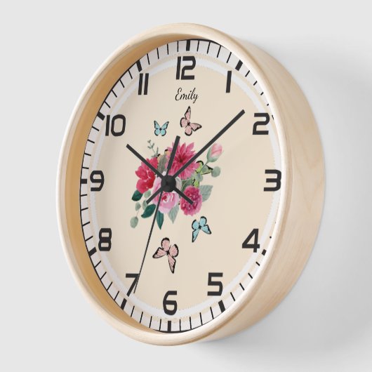 Girls Wall Clock - Personalisierte Geschenkidee Uhr (Winkel)