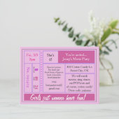 Girls Wanna haben Spaß Film Einladung (Stehend Vorderseite)