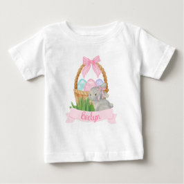 Girls Wasserfarbe Osterkorb Baby T-shirt