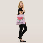 Girls Wasserfarbe Wassermelon T - Shirt Badetuch Tasche (Am Model)