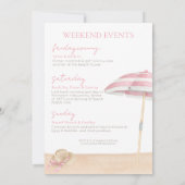 Girls Weekend Beach Junggeselinnen-Abschied Einladung (Rückseite)