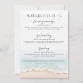 Girls Weekend Beach Junggeselinnen-Abschied Einladung (Rückseite)