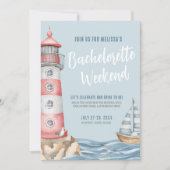 Girls Weekend Beach Nautical Bachelorette Einladung (Vorderseite)