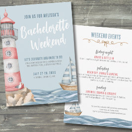 Girls Weekend Beach Nautical Bachelorette Einladung