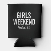 Girls Weekend Can Cooler | Modernes Schwarz Dosenkühler (Vorderseite)
