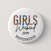 Girls Weekend Cheetah Print Girls Tour Button (Vorderseite)