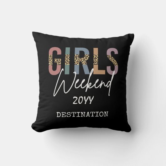 Girls Weekend Cheetah Print Girls Tour Kissen (Vorderseite)