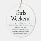 Girls Weekend Definition Personalisiert Keramik Ornament (Links)