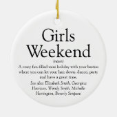 Girls Weekend Definition Personalisiert Keramik Ornament (Hinten)