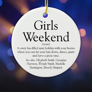 Girls Weekend Definition Personalisiert Keramik Ornament