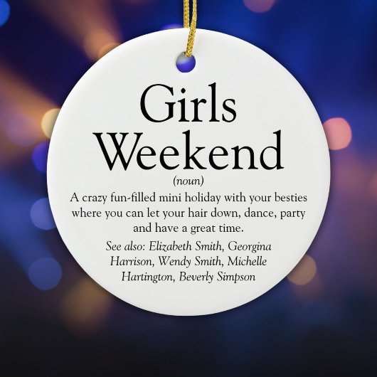 Girls Weekend Definition Personalisiert Keramik Ornament