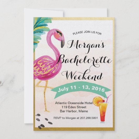 Girls Weekend Einladung (Vorderseite)