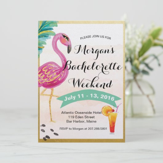 Girls Weekend Einladung (Stehend Vorderseite)