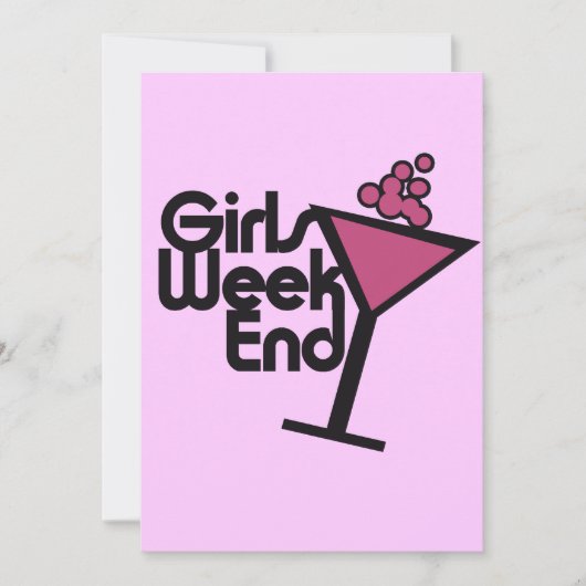 Girls Weekend Einladung (Vorderseite)