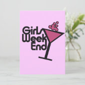 Girls Weekend Einladung (Stehend Vorderseite)