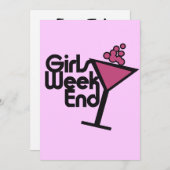 Girls Weekend Einladung (Vorne/Hinten)
