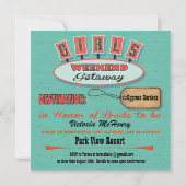 Girls Weekend Einladung Bachelorette (Rückseite)