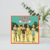 Girls Weekend Einladungen zum Strand (Stehend Vorderseite)