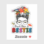 Girls Weekend Freunde Strände Bucht & Besties Aufkleber (Blatt)