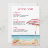 Girls Weekend Funny Beach Einladung (Rückseite)