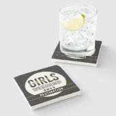 Girls Weekend Girls Club Steinuntersetzer (Seitenansicht)
