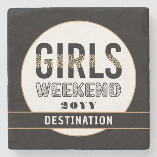Girls Weekend Girls Club Steinuntersetzer (Vorderseite)