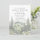 Girls Weekend im Wald Bachelorette Einladung (Stehend Vorderseite)