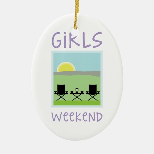 Girls Weekend Keramik Ornament (Vorne)