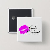 Girls Weekend (Kiss) Button (Vorne & Hinten)