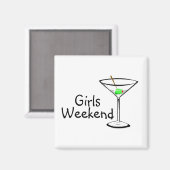 Girls Weekend Martini Magnet (Vorderseite/Rückseite)