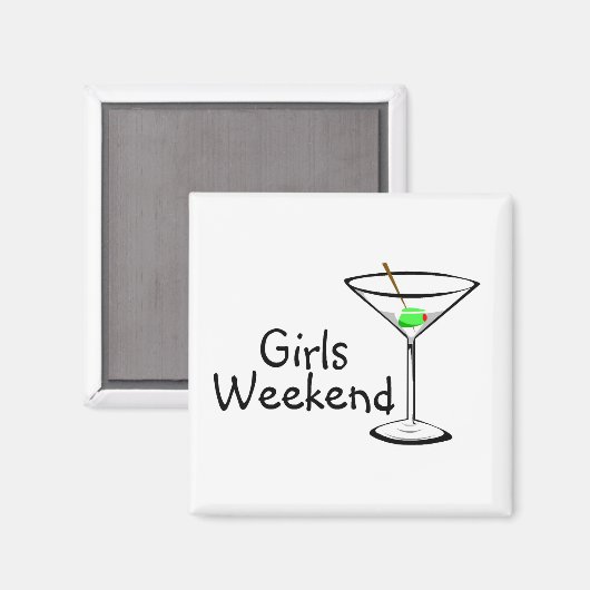 Girls Weekend Martini Magnet (Vorderseite/Rückseite)